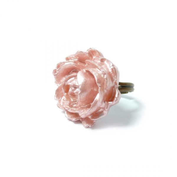 Pearl Pink Rose Ring